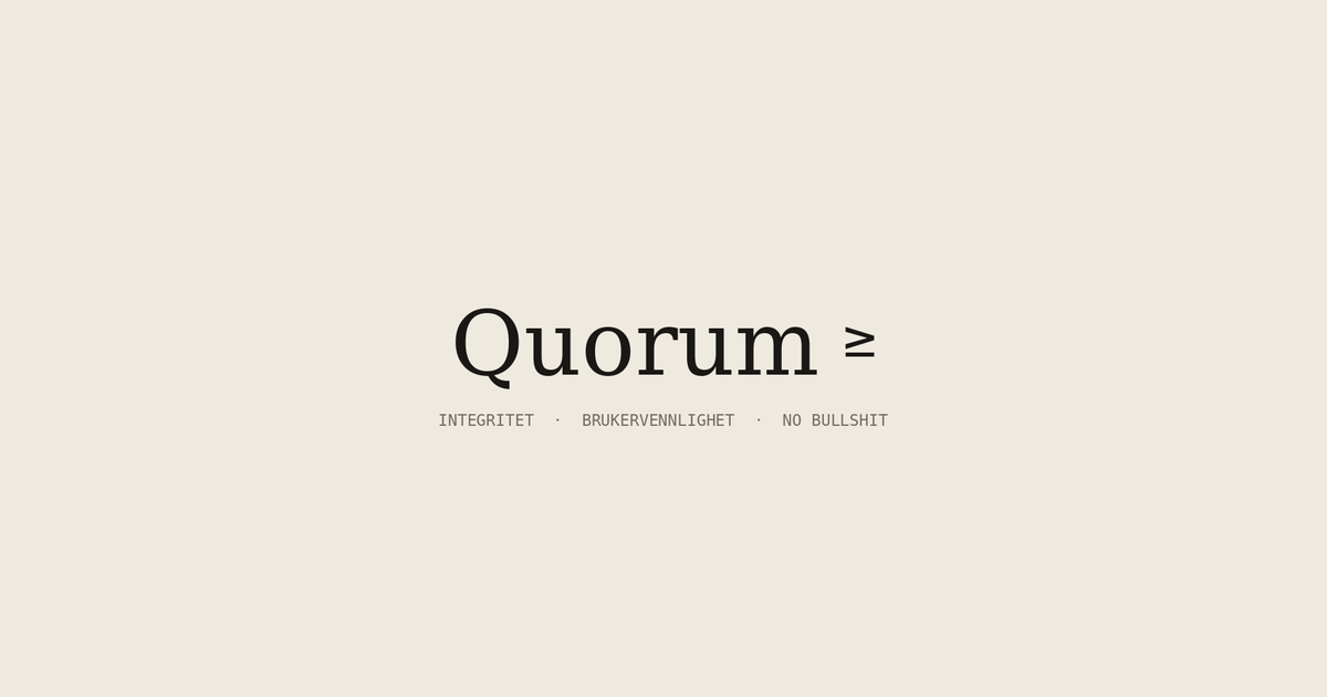Quorum: Open source gir kontroll du ikke får kjøpt
